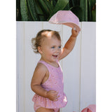 Bañador Cruzado con Volantes Whale Pink