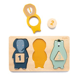 Puzzle de madera animales y números