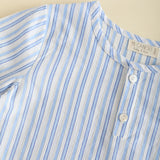Camisa Niño Rayas Azul Cielo