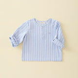 Camisa Niño Rayas Azul Cielo