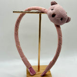 Diadema Corduroy Teddy Rosa