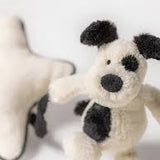 Bashful Black & Cream Puppy Musical Pull