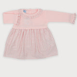 Vestido de Punto y Vichy Rosa