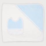 Conjunto Capa de baño y Babero Azul