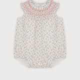 Ranita Punto Smock Flores Rosa