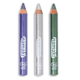 Set de 3 LápicesBrillo Violeta-Plata-Verde con Purpurina