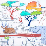 Mantel Silicona para Colorear Sabana Africana