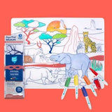 Mantel Silicona para Colorear Sabana Africana