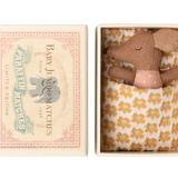 Bebé Ratón Dormilón en Caja de Cerillas - Rosa