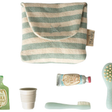 Set de Cepillos de Dientes con Bolsa, Ratón - Raya Azul