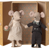 Pareja de Ratones de Boda en Caja- Mamá y Papá