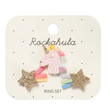 Set Anillos Unicornio Arcoíris
