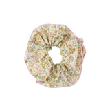 Scrunchie con doble Volante de Flores