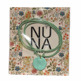 Collar Medallita Virgen Niña Verde Menta