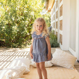 Vestido Bordados Vichy Negro