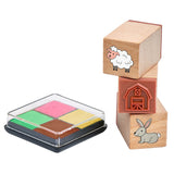 Tampones de madera Animales Granja