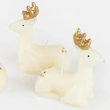 Velas pequeñas de renos de marfil