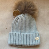 Gorro Punto Canalé Gris