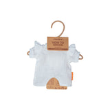 Pijama blanco con gorro para muñeco 21cm