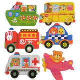 Puzzles 6 en 1: Animales Conductores