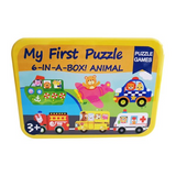 Puzzles 6 en 1: Animales Conductores