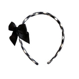 Diadema vichy con lazo negro