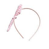 Diadema con lazo vichy rosa