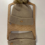 Conjunto Gorro y Cuello Beige