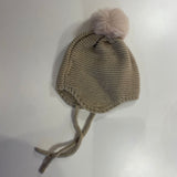 Gorro Beige pompón