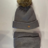 Conjunto Gorro y Cuello Gris