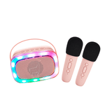 Karaoke con luz y 2 micrófonos – Rosa