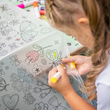 Paraguas Flores y Mariposas - Para Colorear