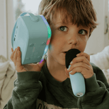 Karaoke con luz y 2 micrófonos – Azul