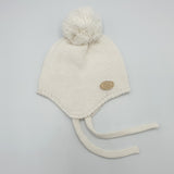Gorro Pompón Blanco Crudo
