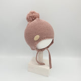 Gorro Pompón Rosa Empolvado