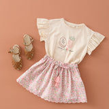 Minifalda Ondas Liberty Pink Coco Fluor