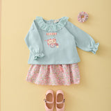Minifalda Ondas Liberty Pink Coco Fluor