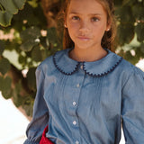 Camisa Denim Niña Manga Larga