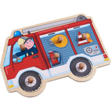 Puzzle de agarrar  con sonido - Coche de bomberos