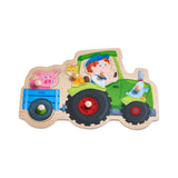 Puzzle de agarrar  con sonido - Un divertido viaje en tractor