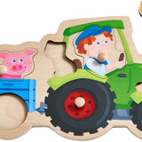 Puzzle de agarrar  con sonido - Un divertido viaje en tractor