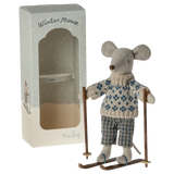 Ratón de invierno con juego de esquí, Papá