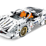 Coche de carreras blanco