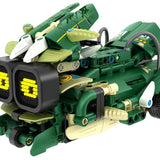 Robot verde con paneles 3 en 1