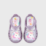 Cangrejera Tobby Unicornio Malva Glitter