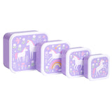 Set 4 Cajas Snack Unicornios