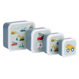 Set 4 Cajas Snack Vehículos