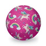 Pelota de Caucho 18 cm Unicornio Arcoíris