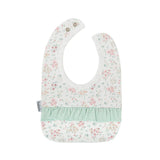 Babero Estampado flores con Volante Vichy Verde