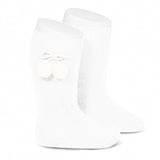 Calcetines altos con borlas Blanco